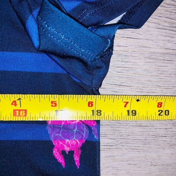 Leoma Lovegrove Size Small Dress Wearable Art Abstract Turtles Design Sttiped - Picture 6 of 7